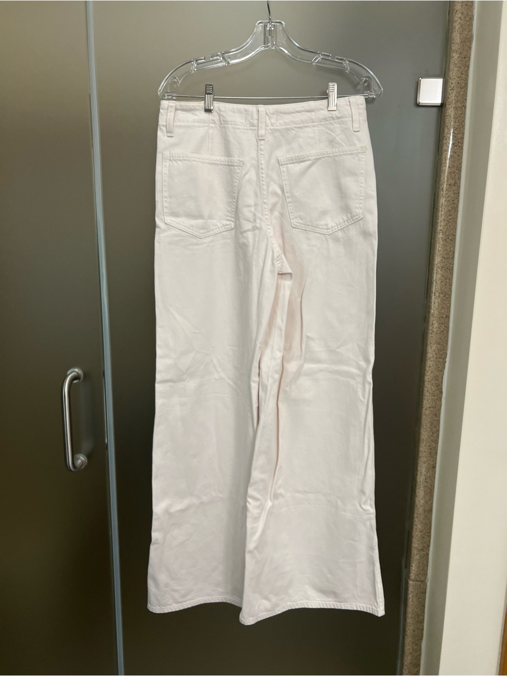 Madewell White Wide Sweep Trouser